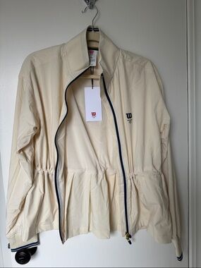 Wilson Cream Jacket with Navy Trim